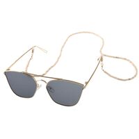 Gold-colored metal non-slip chain, with natural coconut shell, for glasses and masks GL323