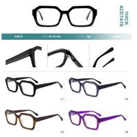 Plastic frames for glasses, thick acetate Big City H2813