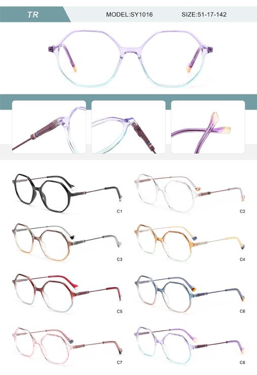 Plastic TR90 frame for women with spring hinges SY1016-DA