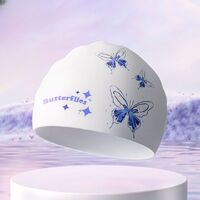 Silicone waterproof swimming cap for adults GJ002-YU