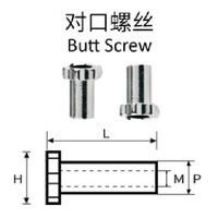 Butt screw with hole for glasses repair