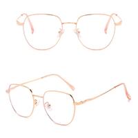 Очки металлические для чтения V8609 с защитой от синего света Blue ray cut, диоптрии от 0.00 до -6.00, не центрованные