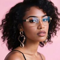 Metal + TR90 plastic Blue Blocker glasses frame for women with UV and blue light protection lenses More FCS3161