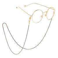 Металлическая нескользящая цепочка черного цвета, медная змейка 1,2 мм, для очков и масок GL273