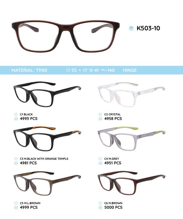 TR90 plastic eyeglasses frame K503-10