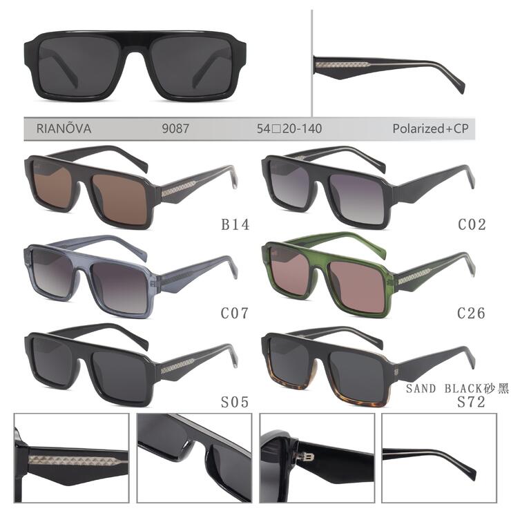 Polarized PC+CP plastic sunglasses Rianova R9087