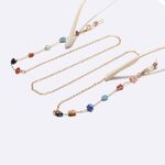 Металлическая нескользящая цепочка золотого цвета, со стекляными бусинами, для очков и масок GL1468