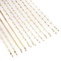 Металлическая нескользящая цепочка золотого цвета для очков и масок 8 видов GL1136111