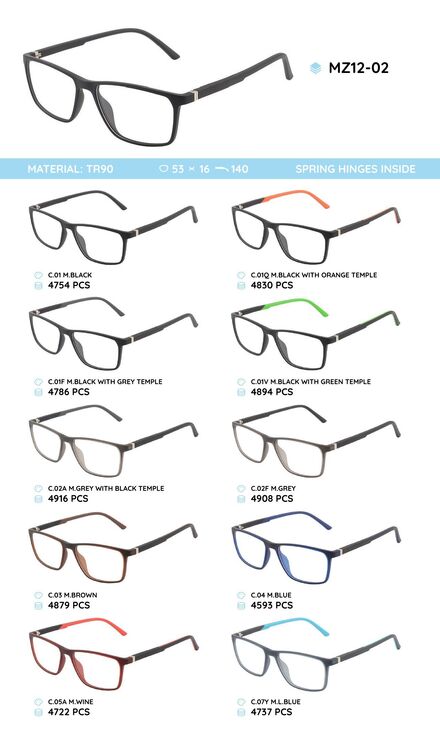 TR-90 plastic frames for glasses MZ12-02