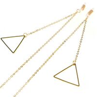 Металлическая нескользящая цепочка, с треугольной подвеской, для очков и масок GL089