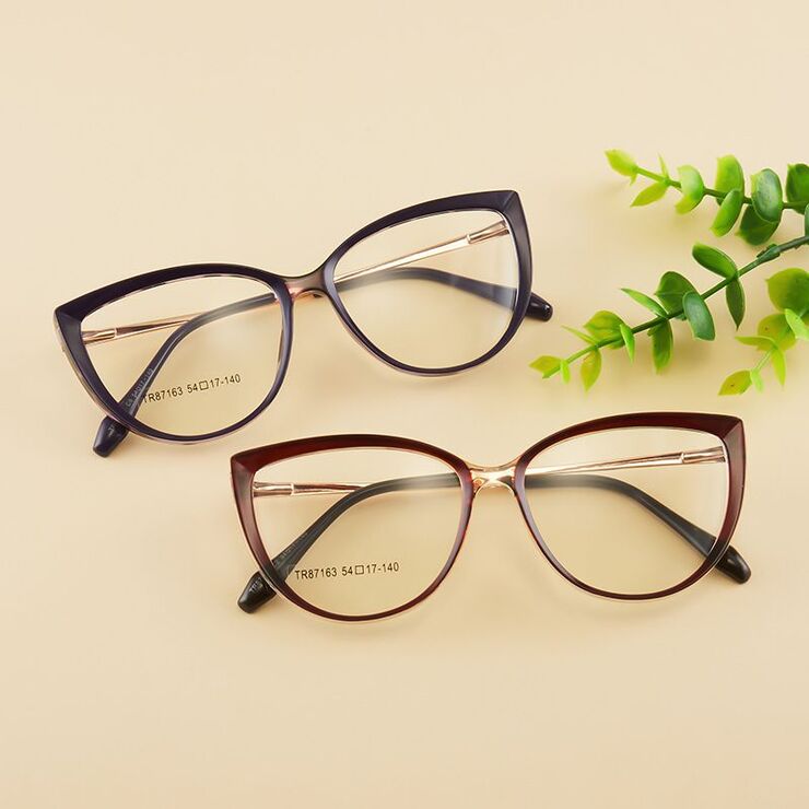 TR90 plastic frame or glasses with blue light protection, with spring hinges FA87163