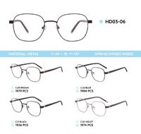 Металлическая оправа с дужками из материала TR-90 HD03-06