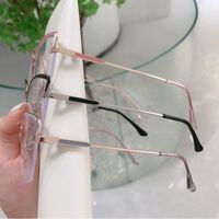 Оправа полуободковая комбинированная (металл + TR90) с линзами Blue Ray Cut и флексами MAMO F93028