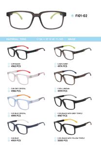 TR90 plastic eyeglasses frame FI01-02