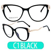 Combined frame (metal + TR90) or glasses with blue light protection, with spring hinges FA87055