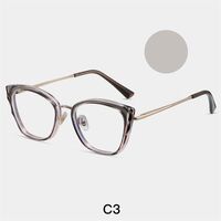Combined frame (metal + TR90) or glasses with blue light protection, with spring hinges FA87256
