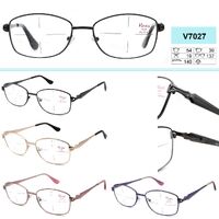 Очки готовые в металлической оправе Vizzini V7027, линзы пластик, диоптрии +0.75 до +6.00 (шаг 0.25)