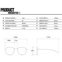 Очки металлические полуободковые женские с защитой от синего света 7141-PN