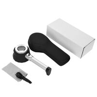 Magnifier with universal backlight, magnifying glass with handle SZ-6-XX-1, diameter 37 mm, magnification: 30Х