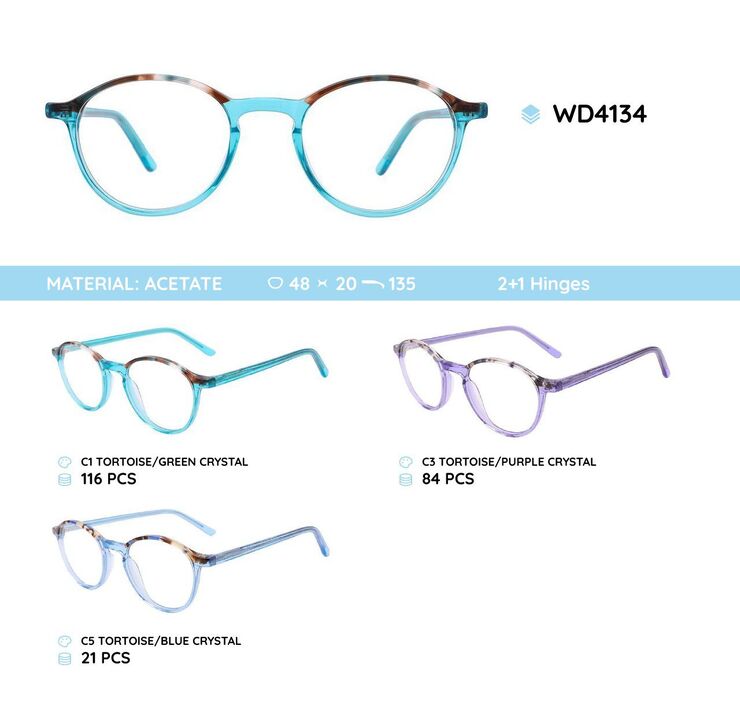 Plastic frames for glasses acetate material WD4134