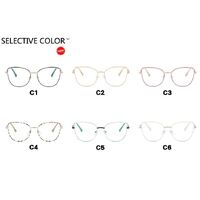 Metal glasses with blue light protection for women 7140-PN