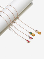 Glasses chain set of three-piece with colorful beads GM030