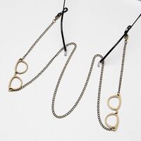 Металлическая нескользящая цепочка бронзового цвета, c очками, для очков и масок GL1894