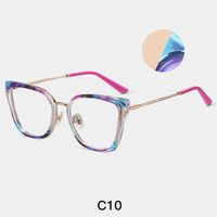 Combined frame (metal + TR90) or glasses with blue light protection, with spring hinges FA87006