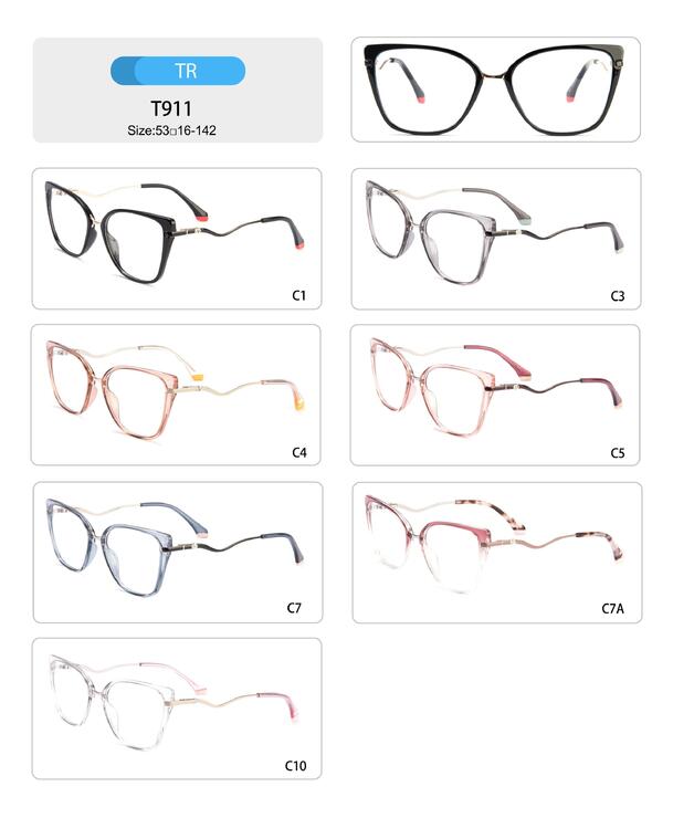 Оправа пластиковая из TR90 женская с флексом T911-DA