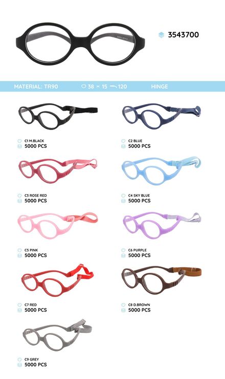 TR90 plastic eyeglasses frame for kids 3543700