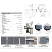 Ophthalmologist workstation, combined table + chair WZ-400AB, tabletop 1080*520 mm