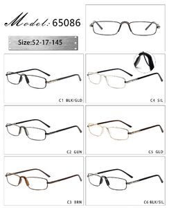 Metal frame with soft nose pad and spring hinges 65086-DA