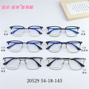 Hybrid frame, metal + TR90, with Blue Block coating SANTA 20529