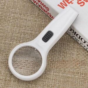 Magnifier with universal backlight, magnifying glass with handle 608-XX, diameter 65 mm, magnification: 3Х