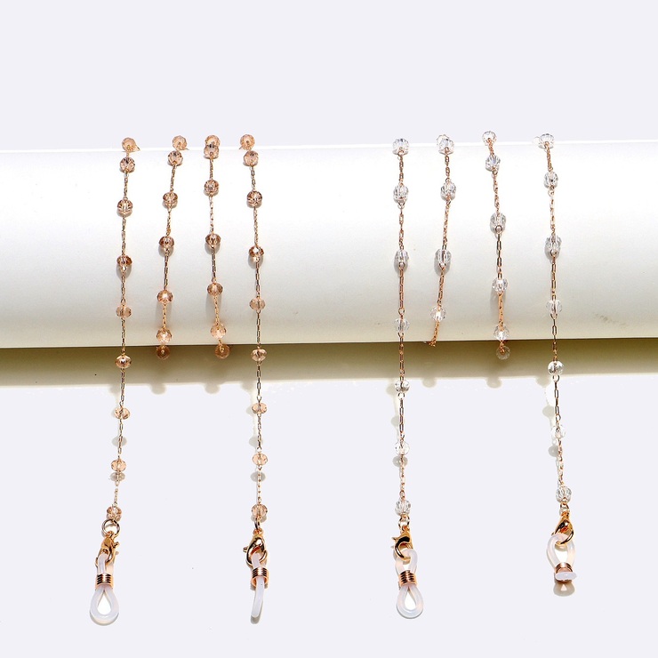 Металлическая цепочка для очков со стразами GL1074