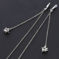 Metal non-slip chain, with pendant five-star zircon, for glasses and masks GL218