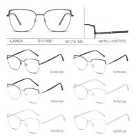 Оправа для очков металл + ацетат с флексом Landi LD-G19-002