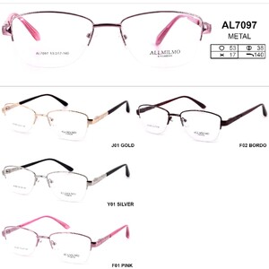 Metal eyeglass frame, material steel Allmilmo AL7097