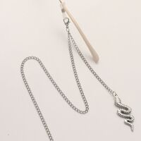 Металлическая нескользящая цепочка серебряного цвета, с подвеской в виде змеи, для очков и масок GL1874