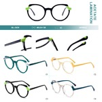 Plastic frames for glasses, acetate lamination with spring hinges Big City BL-2829