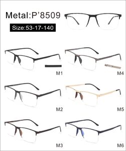 Metal nylor frame with soft nose pad and spring hinges 8509-DA