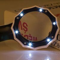 Лупа с универсальной подсветкой, увеличительное стекло с ручкой 600554H-XX, диаметр: 48 мм, увеличение: 6X