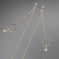 Металлическая нескользящая цепочка, с подвеской в виде звезды с ключом, для очков и масок GL377