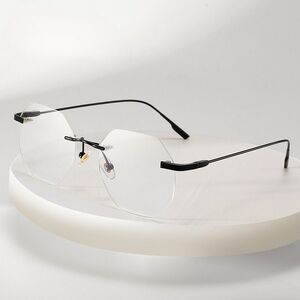 Metal rimless glasses with Blue ray cut 9722-GT