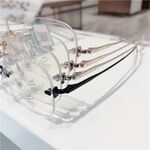 Rimless metal frame with Blue Block coating SANTA 0735