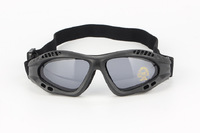 Черные очки с защитой от ветра и песка с двойными линзами 20320