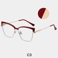 Combined frame (metal + TR90) or glasses with blue light protection, with spring hinges FA87267