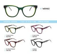 Plastic acetate eyeglasses frame with spring hinges WD1612