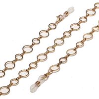 Металлическая нескользящая цепочка золотого цвета, с медными кольцами, для очков и масок GL1486