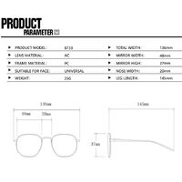 Plastic glasses with blue light protection for women 8733-PN